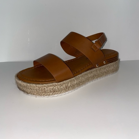 Natural Reflection Pierre Dumas Silvia  Brown Wedge Sandals Women 9M - Picture 4 of 10